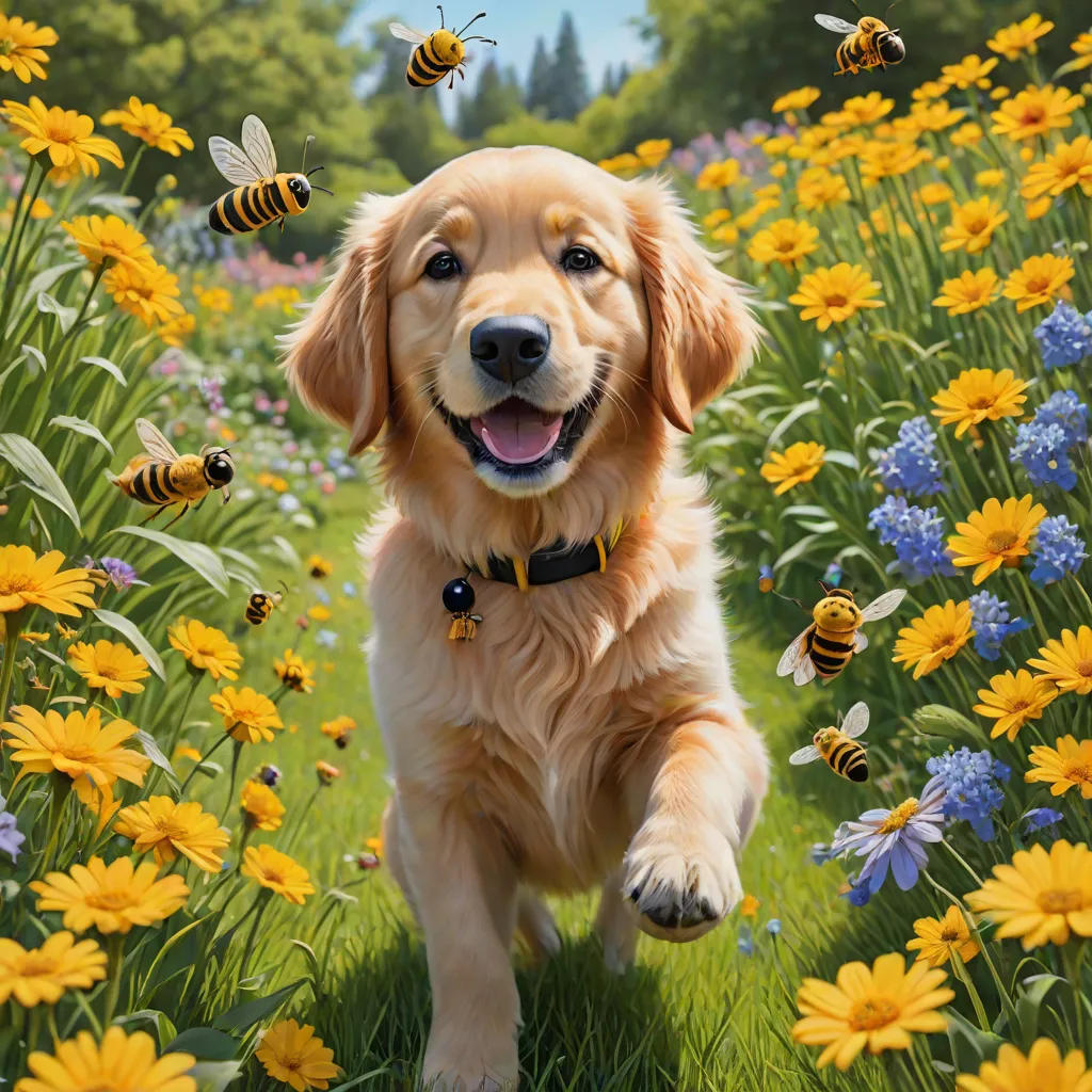 The Golden Retriever and the Bee