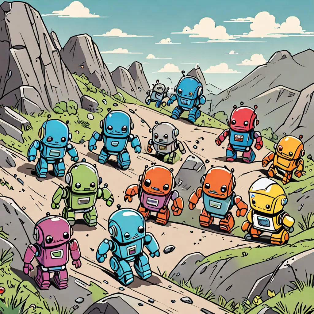 The Great Tumble of Tiny Bots