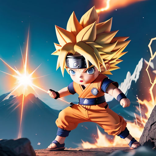 Naruto, Super saiyan, HD, UHD, HDR, Highly detailed