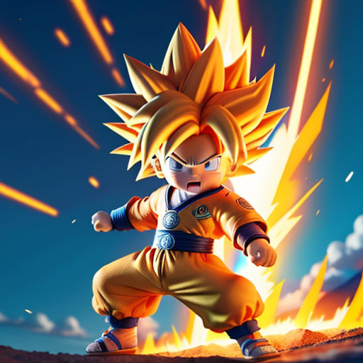 ArtStation - Kid Goku Kamehameha