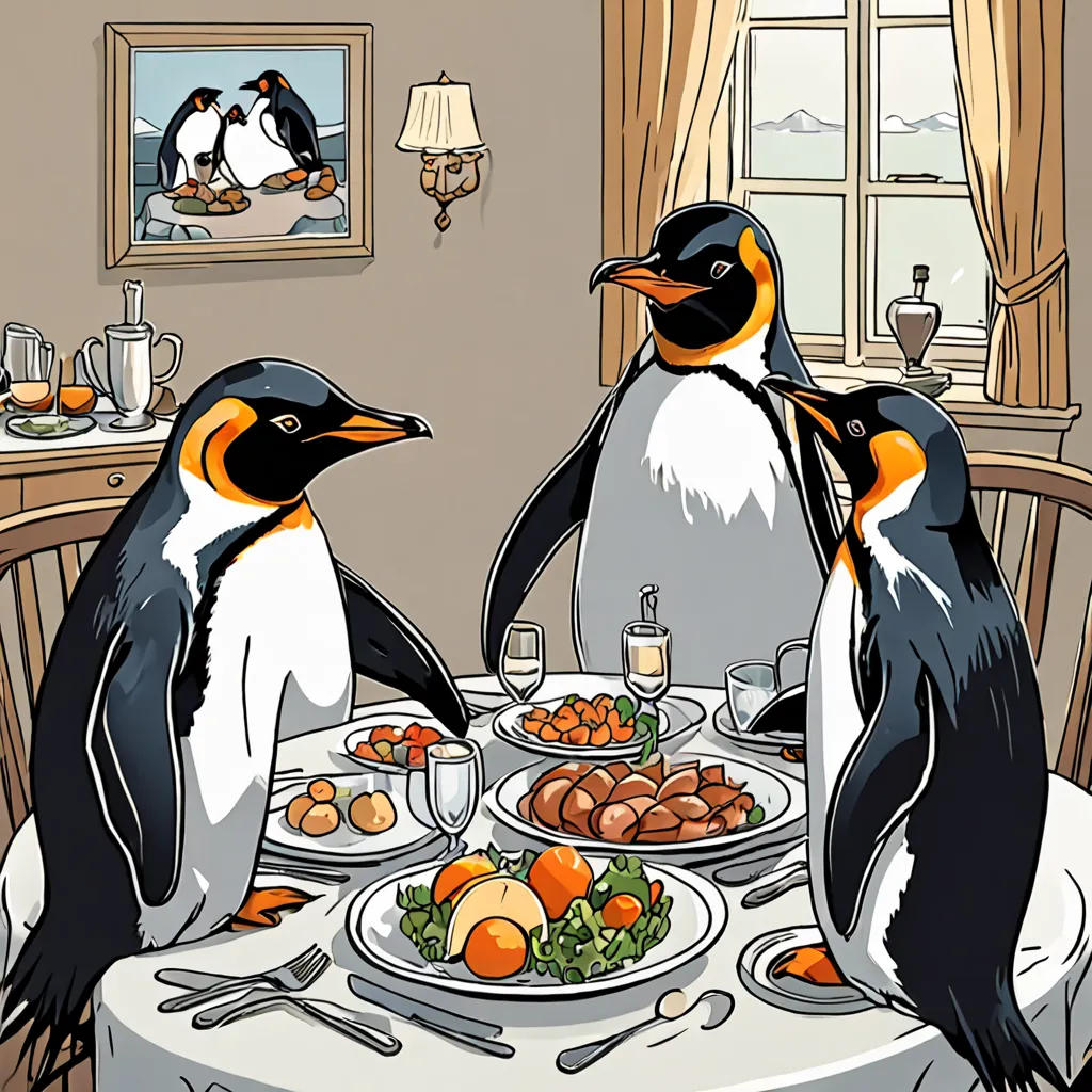 The Penguin Family Dinner