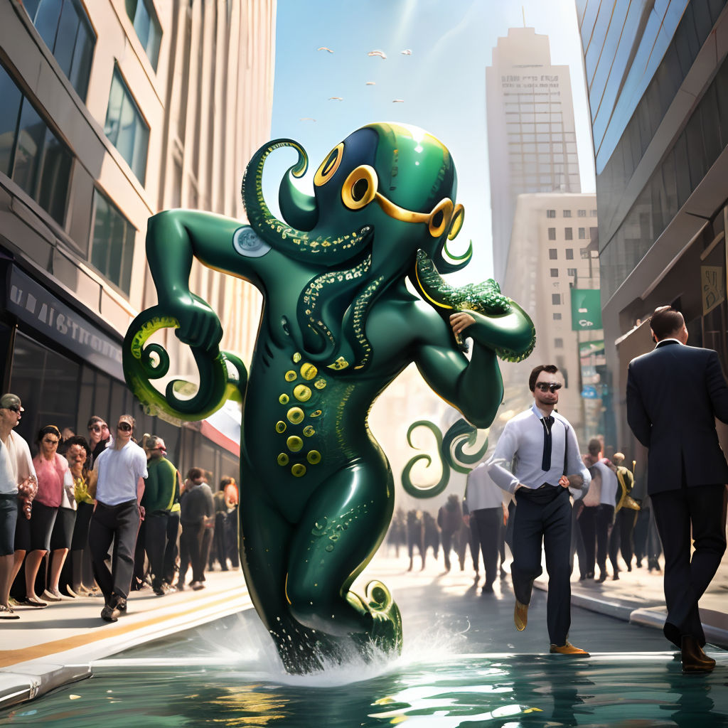 The Green Octopus in Sam Bankman-Fried's FTX offices on