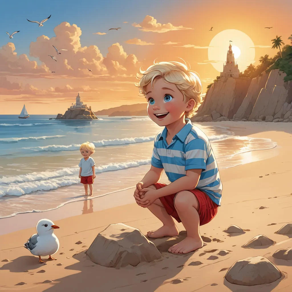 Sandcastles at Sunset