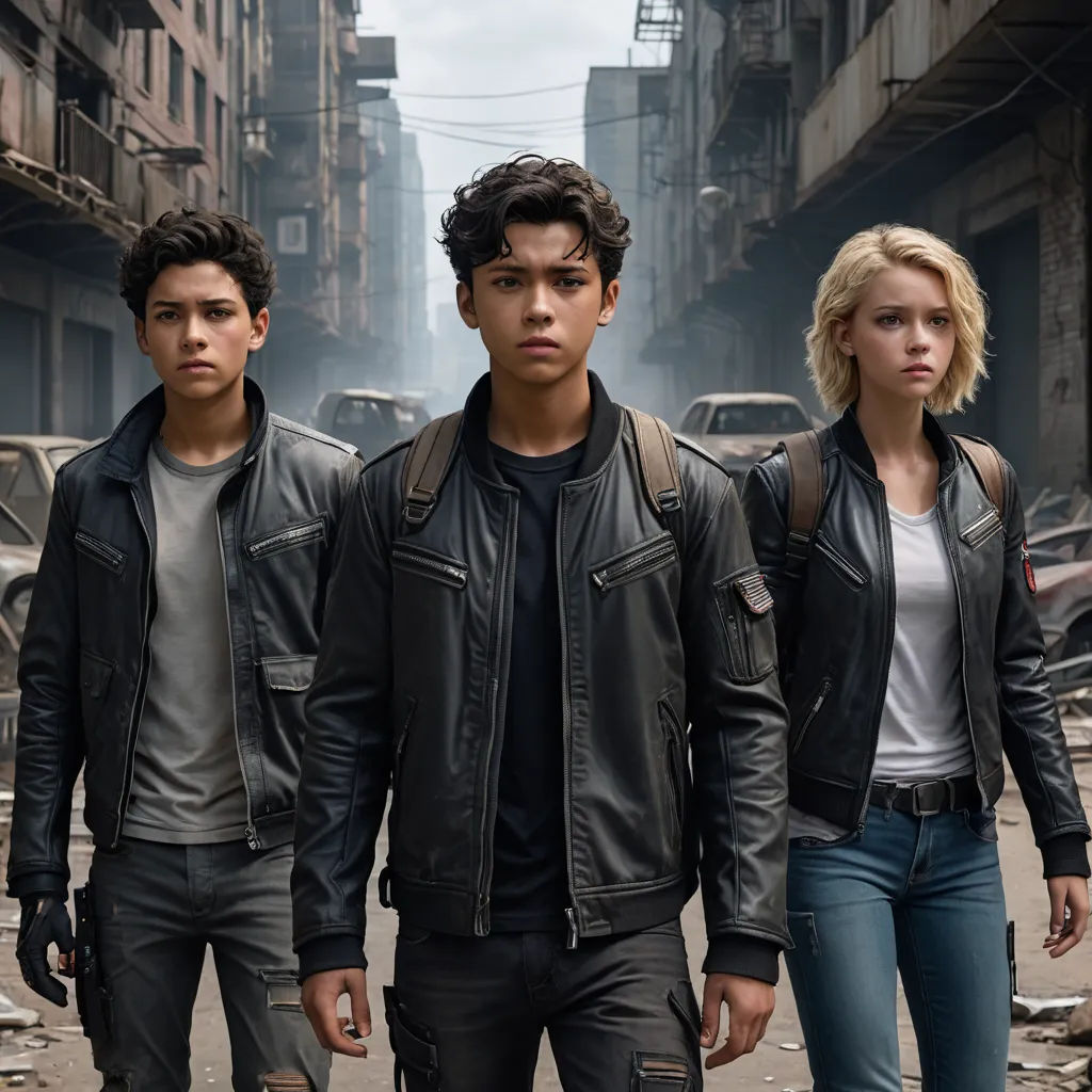 a group of people standing in a street next to a building and cars on the street in front of them, northwest school, a poster, Everett Warner, promotional image