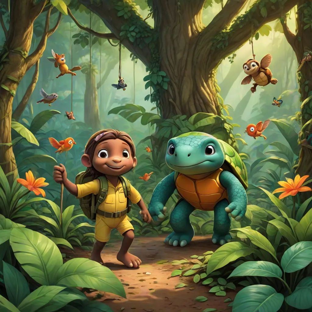 The Turtle and the Monkey: A Jungle Friendship
