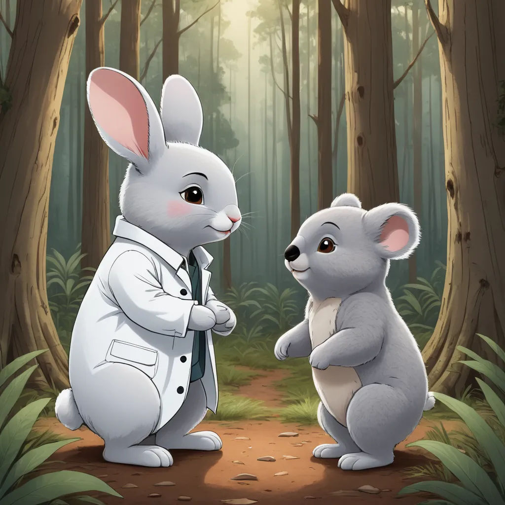 a couple of animals that are standing in the dirt near trees and grass, with one of them holding the other's hand, sots art, a stock photo, Dr. Atl, official art