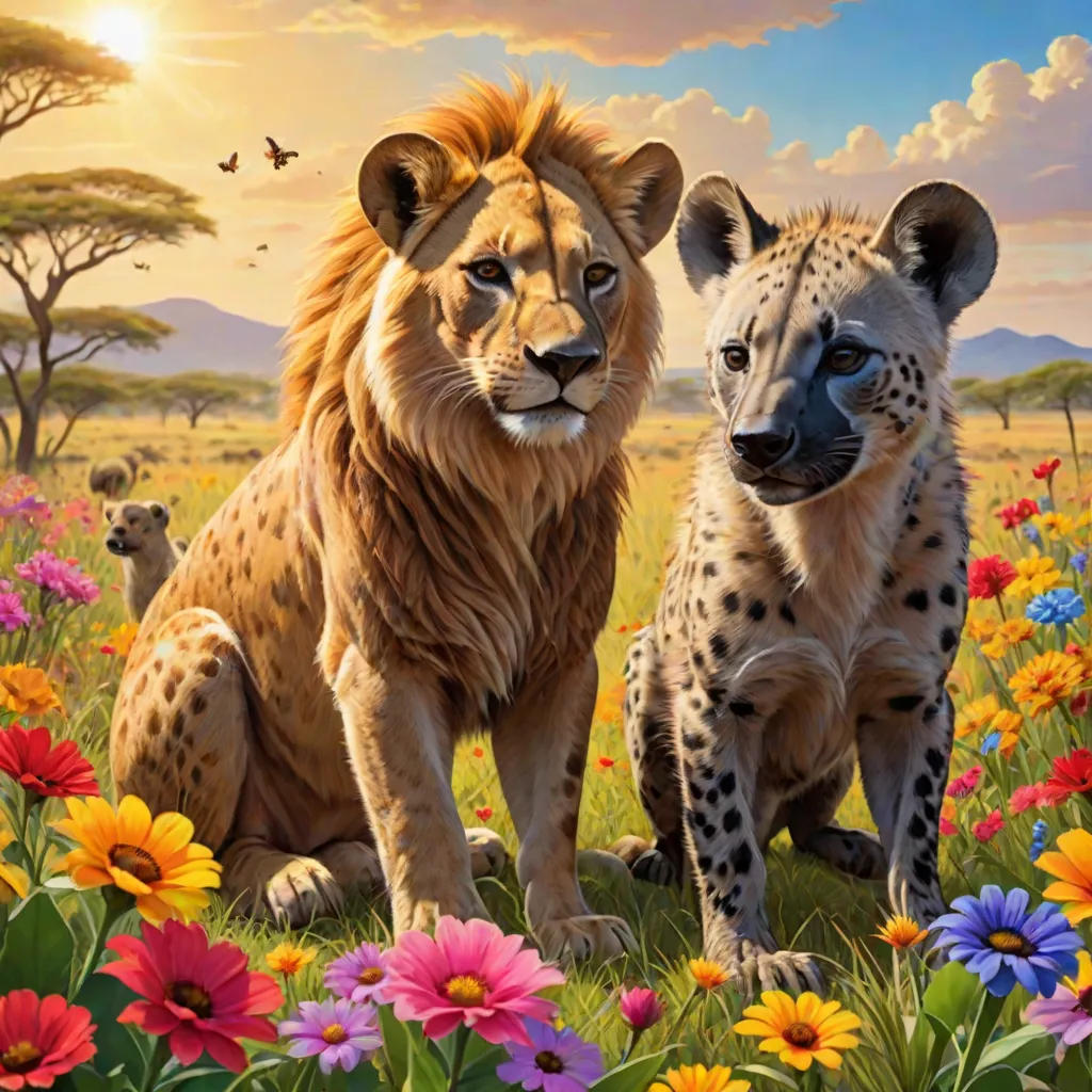 The Lion and the Hyena: A Tale of Friendship