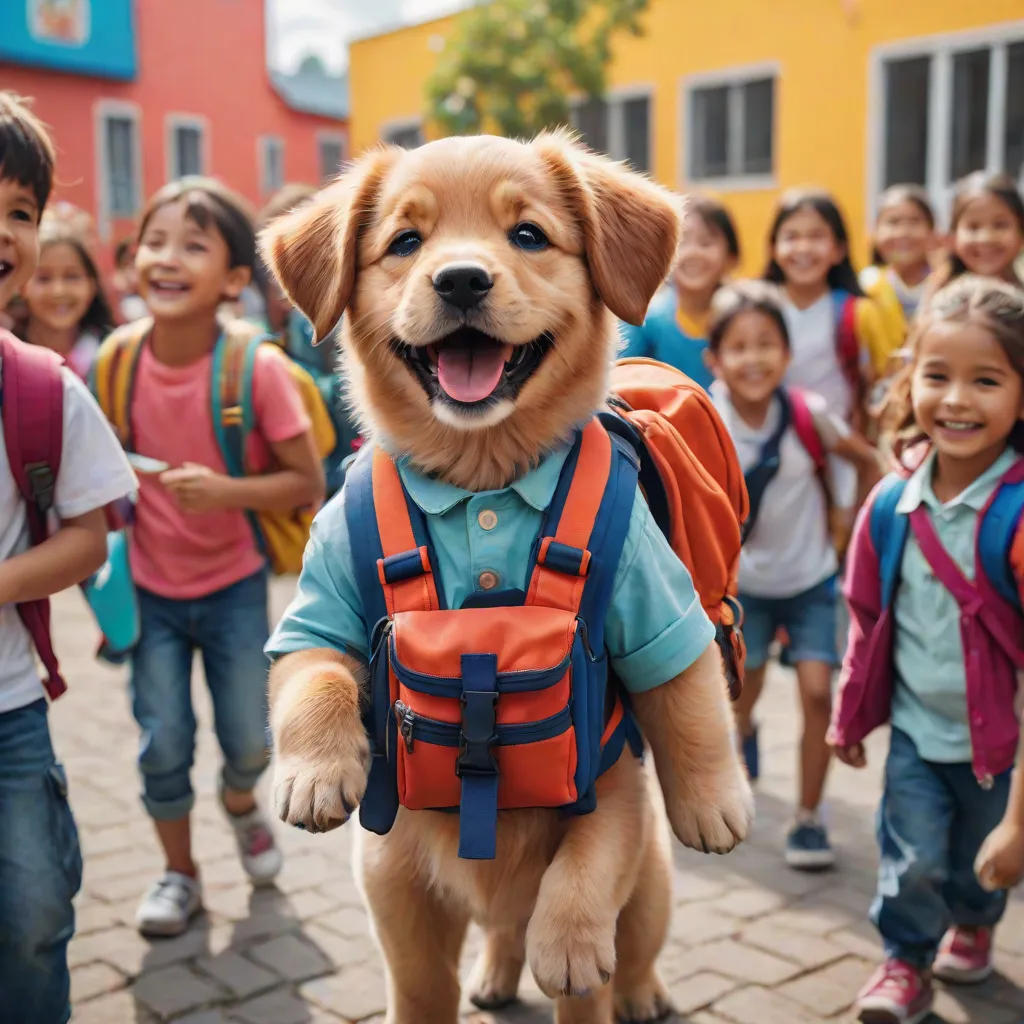 Puppy's First Day at School