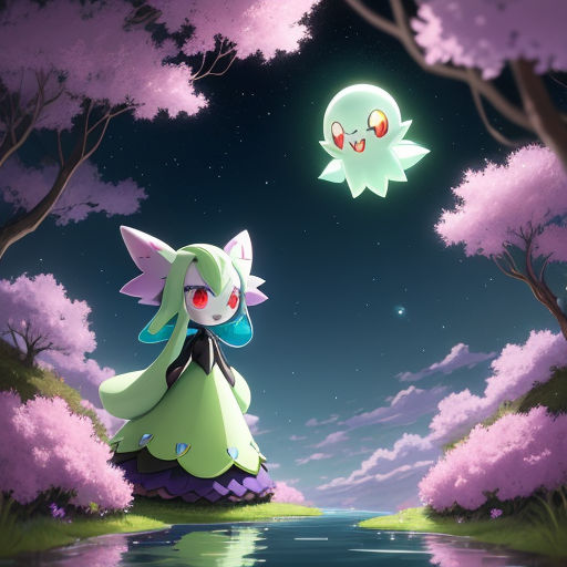 Download Shiny Blue Gardevoir Glowing Beautifully Wallpaper