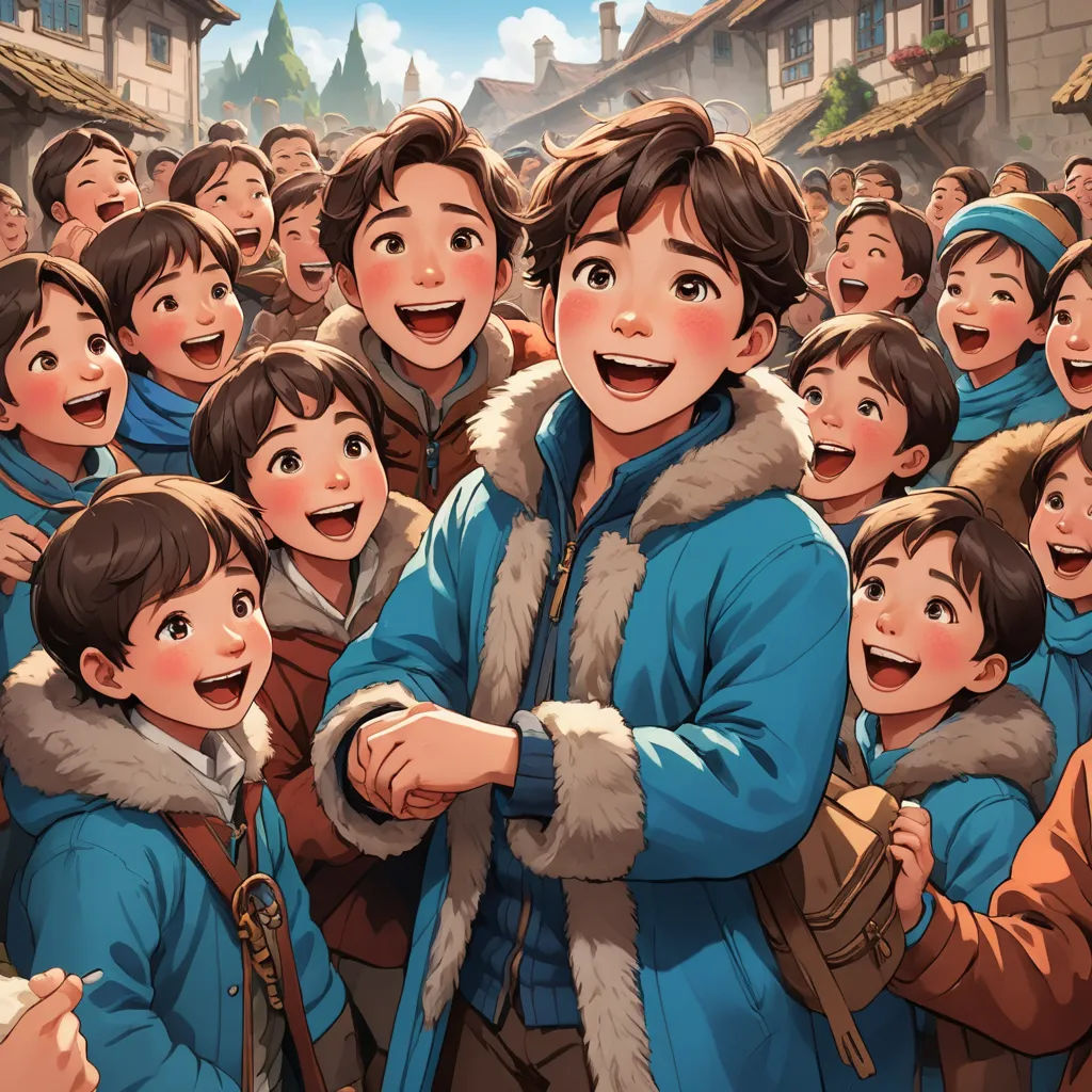 a man standing in front of a crowd of people with a surprised look on his face and a crowd of people behind him, socialist realism, concept art, An Gyeon, official art