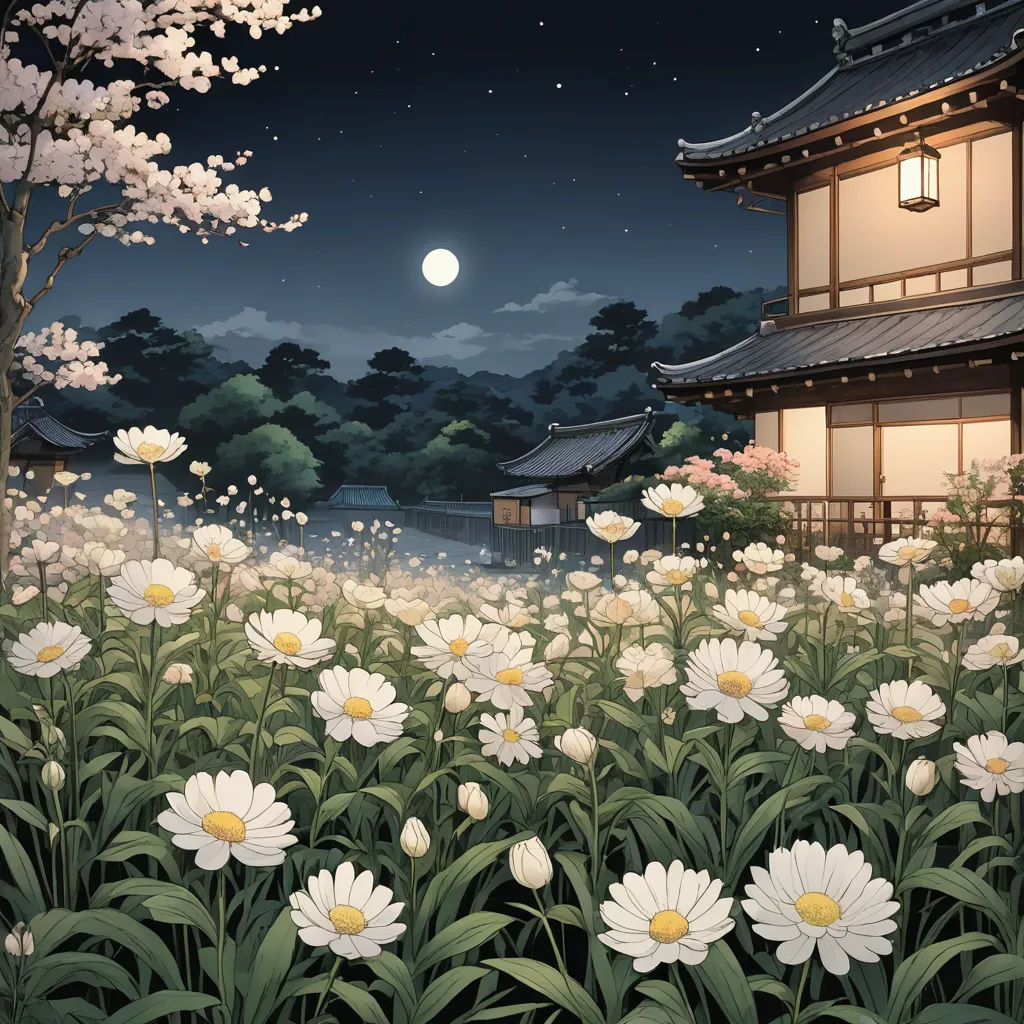 月夜に輝く虹色の花 | Story.com