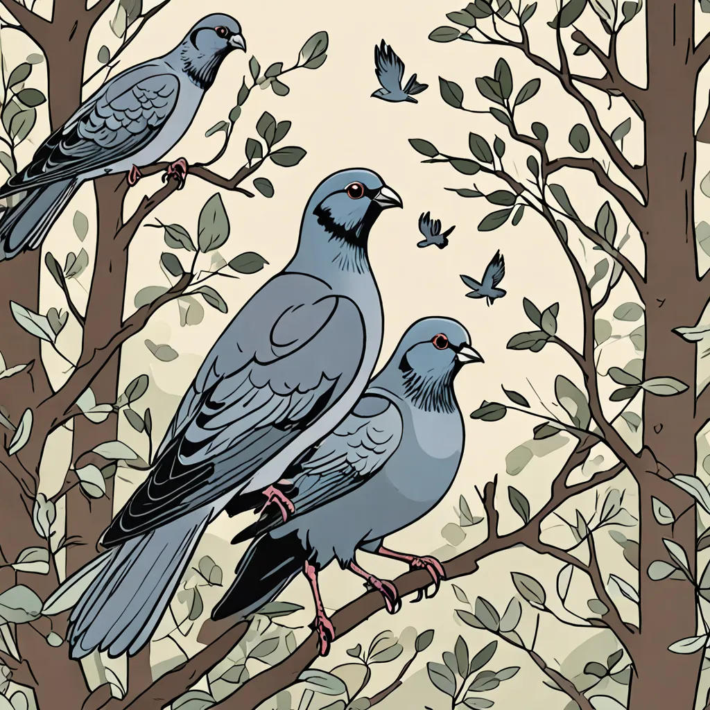 The Wise Eagle and the Forest Pigeons