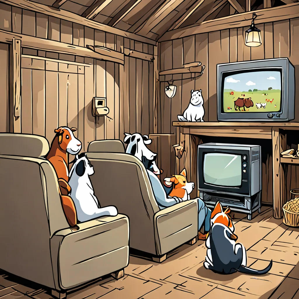 The Barnyard TV Watchers