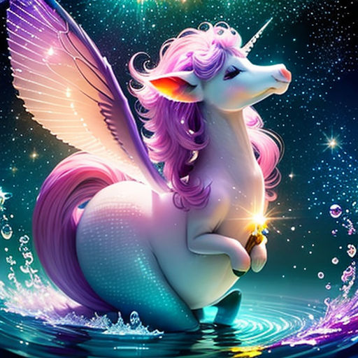 Unicorn art, clouds, joy, setup, mermaids, sky, flying, copy space