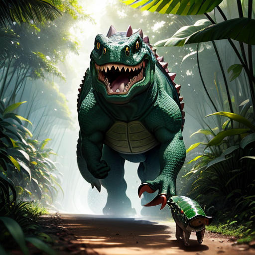 The Race of the Crocodile and the Tortoise