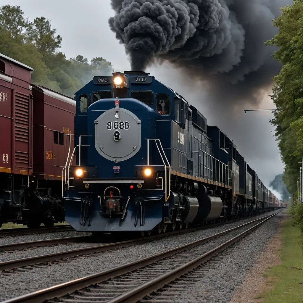 a train is traveling down the tracks with a lot of smoke coming out of it's stacks of smoke, precisionism, a digital rendering, Douglas Shuler, ue 5