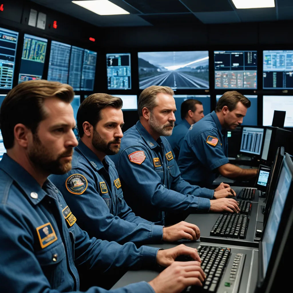a group of men sitting at a computer desk in front of monitors and laptops on the wall of a control room, les automatistes, a stock photo, Felix-Kelly, promotional image