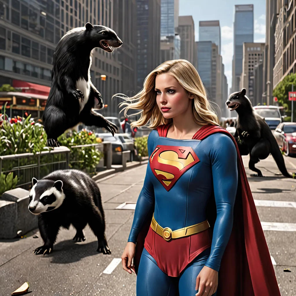 Supergirl vs The Skunk