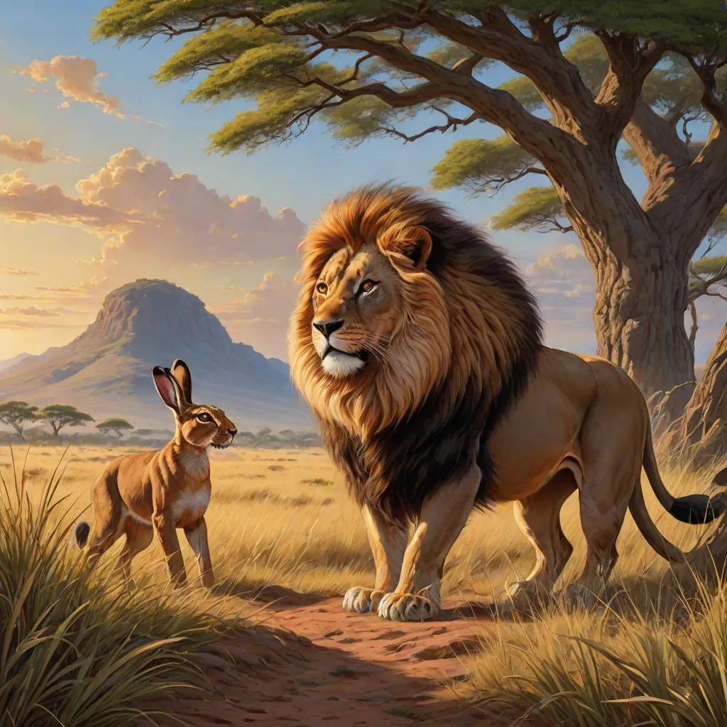 The Clever Hare And The Greedy Lion...