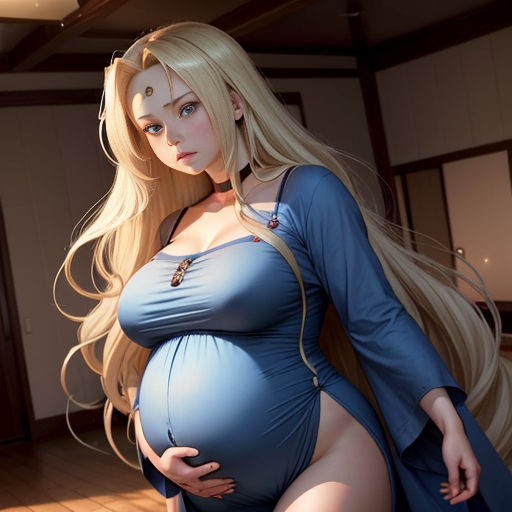 a pregnant woman in a blue dress poses for a picture in a room with wooden floors and a ceiling
