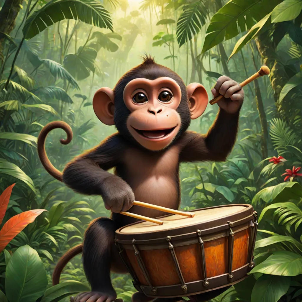 Bongo the Celebrating Monkey