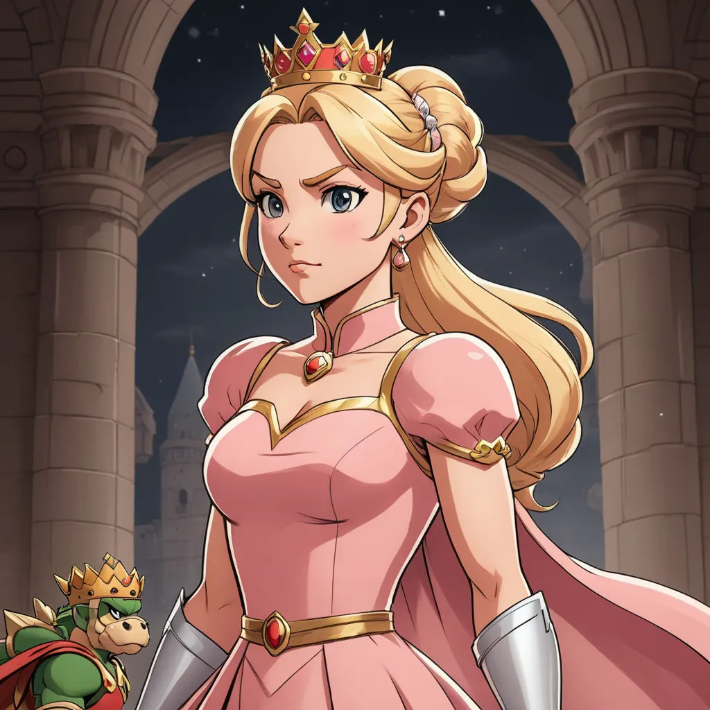 a cartoon of a woman in a pink dress and a man in a red suit and a green and gold hat, sots art, a character portrait, Artgerm, official art