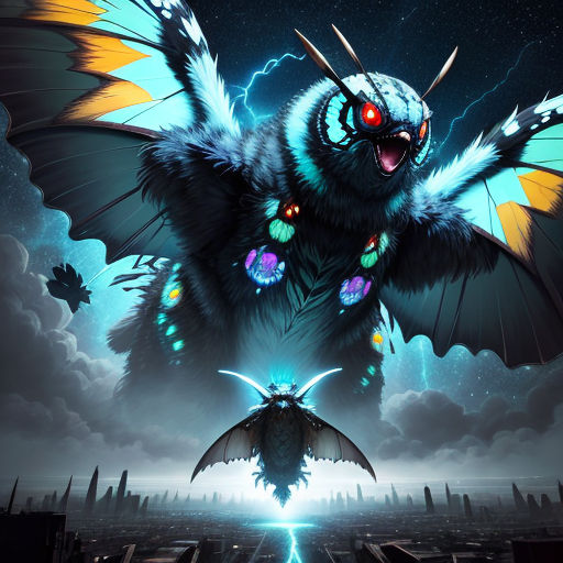 Blacklight Goodness - Imago Mothra by AlmightyRayzilla -- Fur Affinity  [dot] net