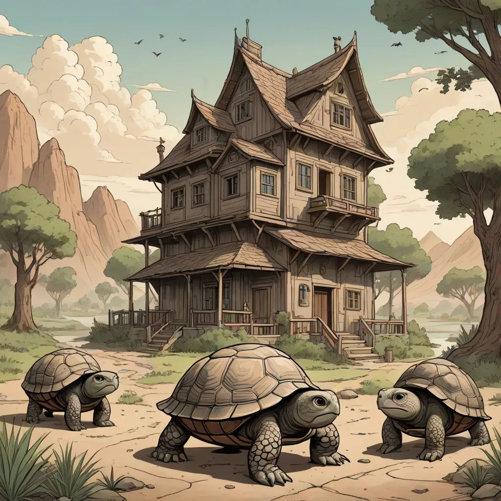 The three turtles thanked the owl and set off on their journey back home. The map was their guide, but they knew there were obstacles they had to overcome.