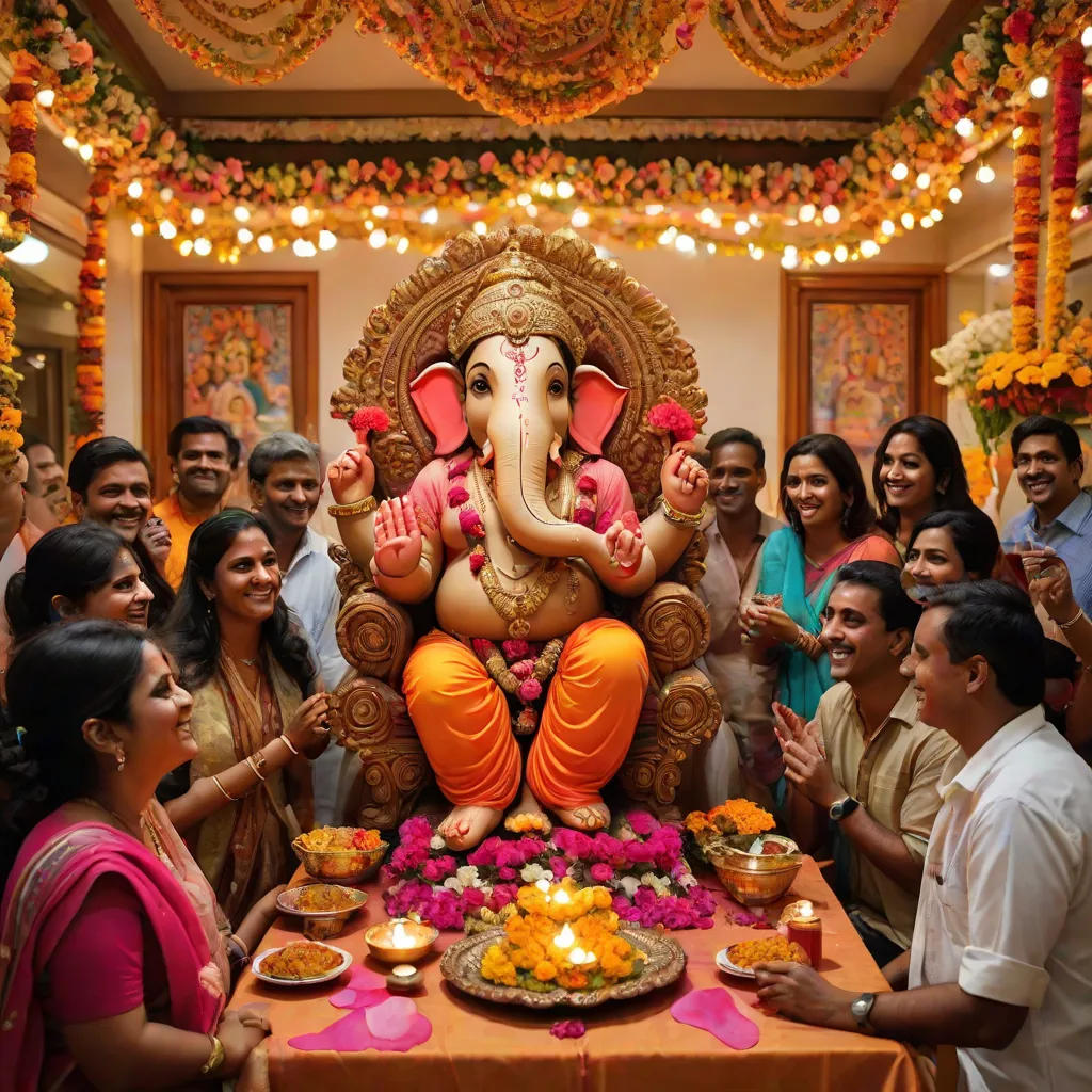 Welcoming Ganpati Bappa