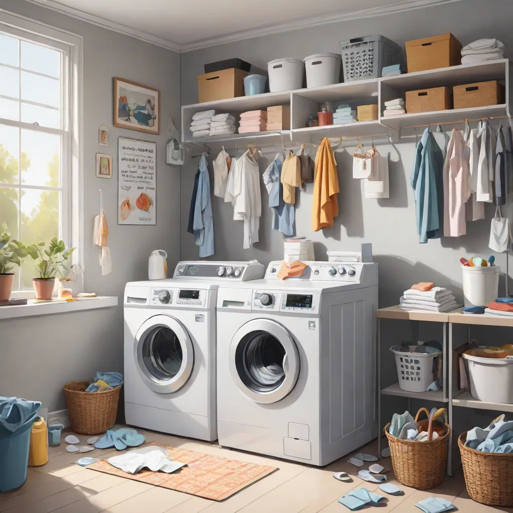a laundry room with a washer and dryer in it and a window with a view of the outside, Chris LaBrooy, photorealism, a photorealistic painting, highly detailed digital painting