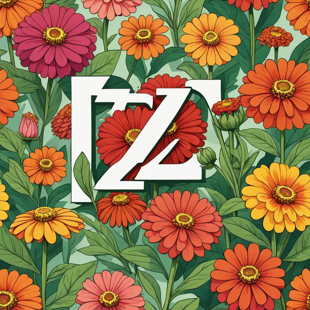 a picture of a flower field with the letter z in the middle of it and a picture of a flower field with the letter z in the middle, international typographic style, an album cover, derek zabrocki, behance hd