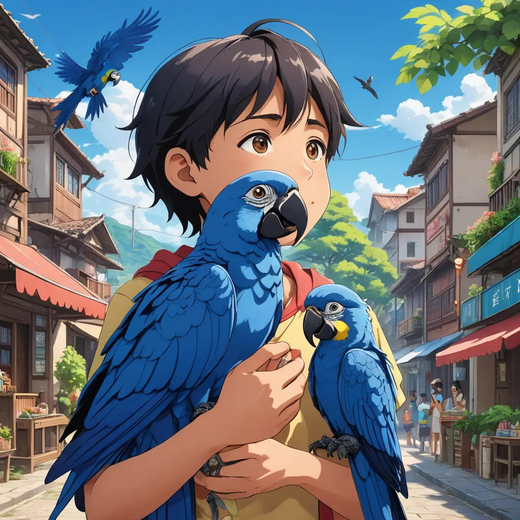 The Boy and His Blue Macaw