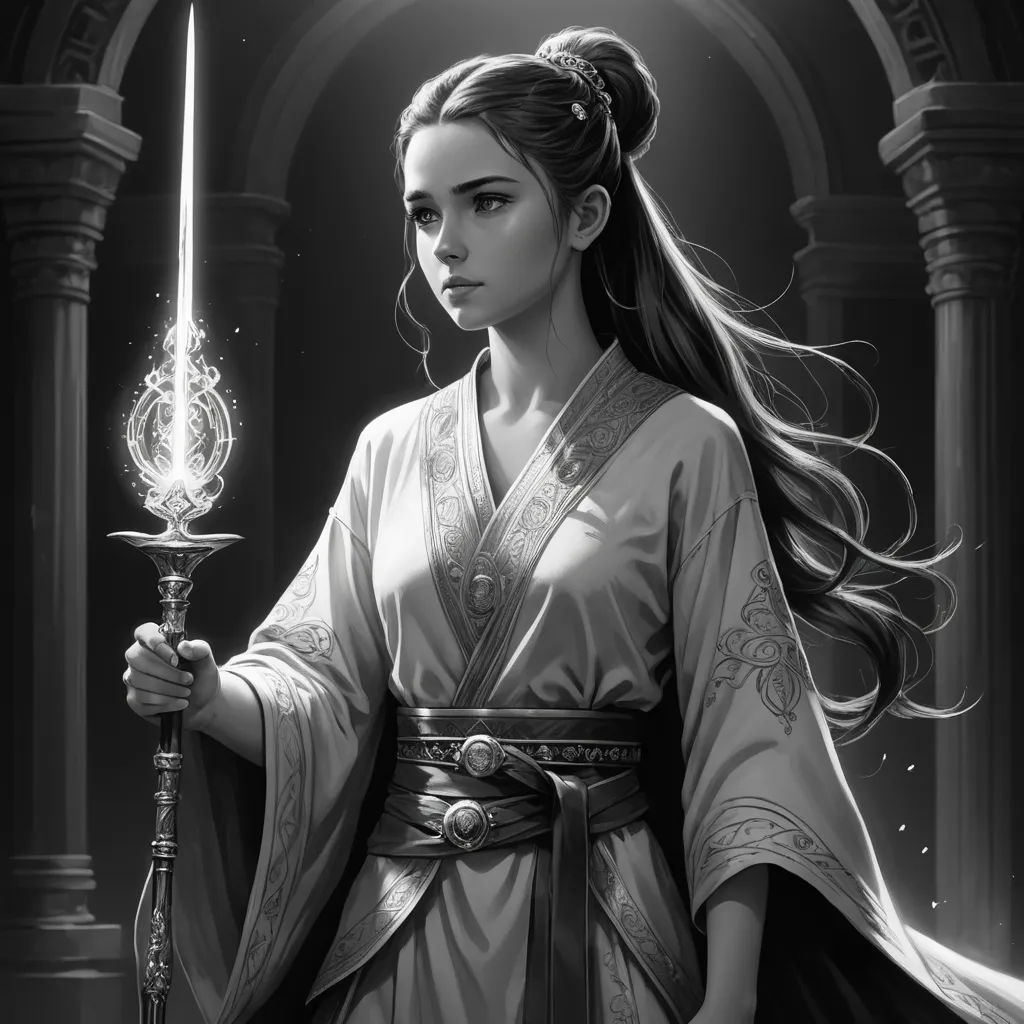 a woman in a white dress holding a sword and a sword in her hand with a light in her hand, fantasy art, a character portrait, Charlie Bowater, stanley artgerm lau