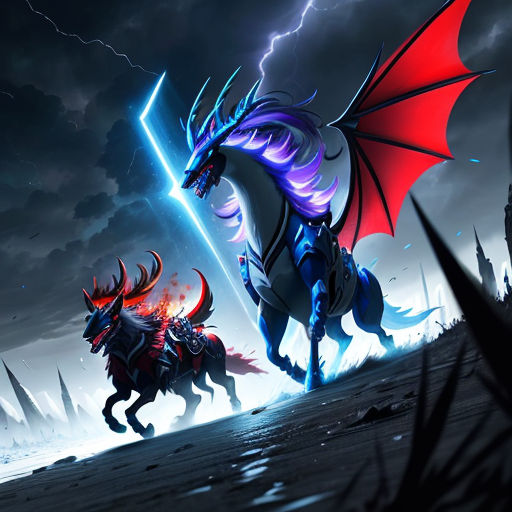 A fierce fight between two legendary pokemon, zacian and zamazenta