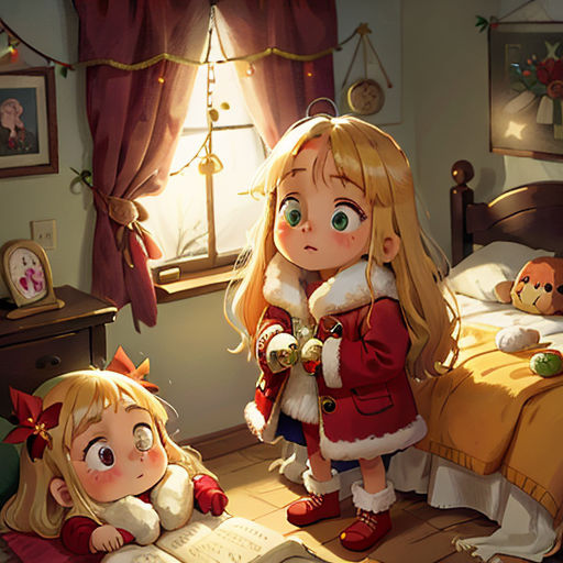 a girl and a girl reading a book in a bedroom with a teddy bear on the bed and a girl sitting on the floor
