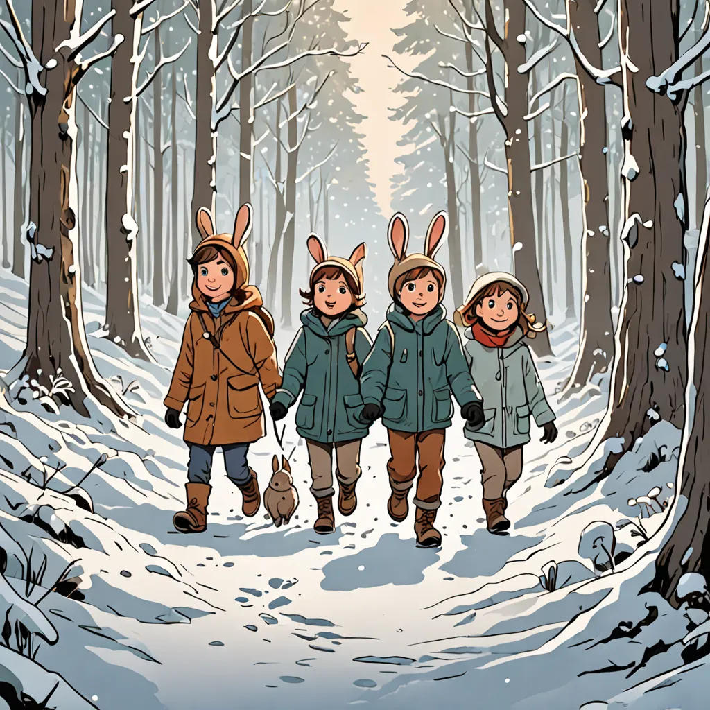 Snowbound Friends: A Tale of Rabbit, Joy, and Adventure
