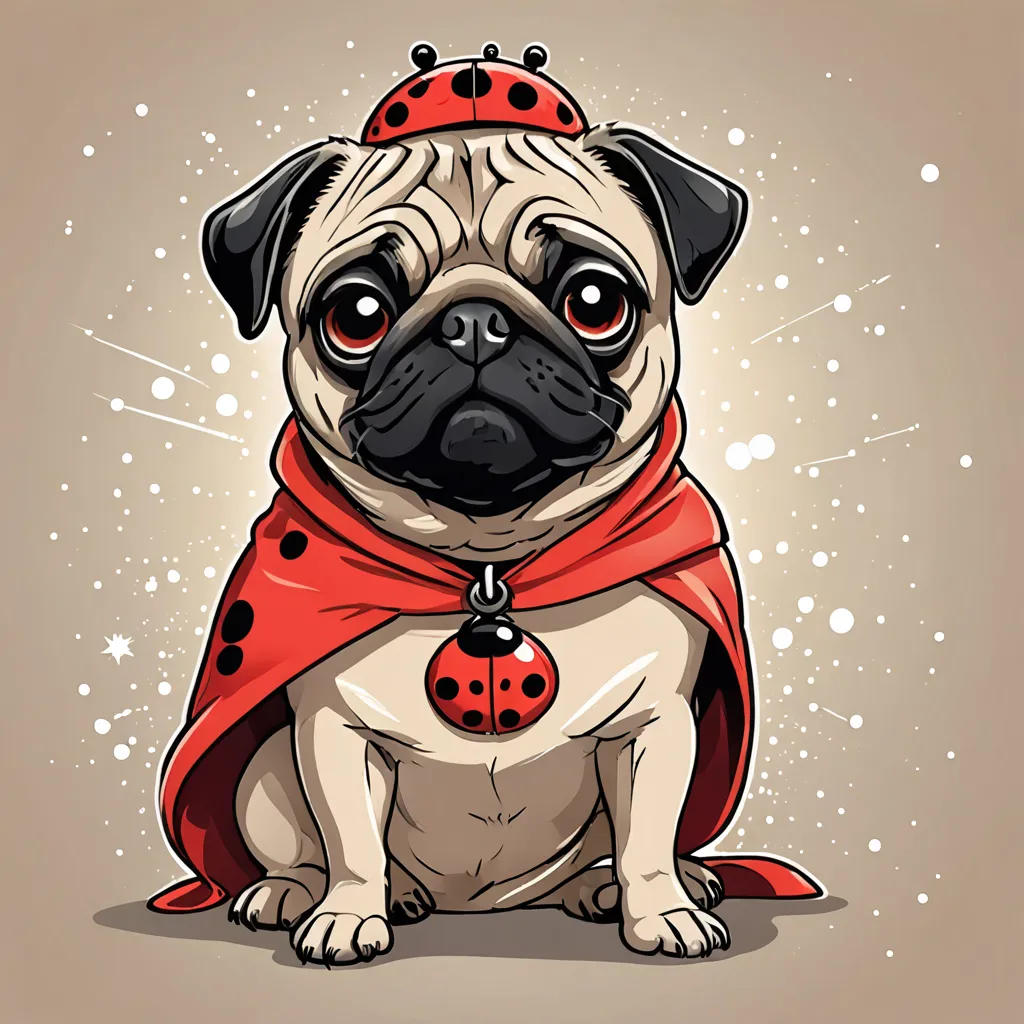 Stanley the Sassy Ladybug Pug