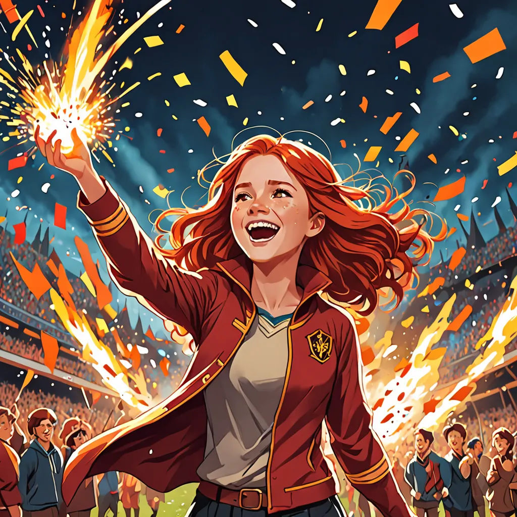 a woman is holding a sparkler in her hand and a crowd of people are watching her from the stands, symbolism, poster art, Caroline Chariot-Dayez, official art