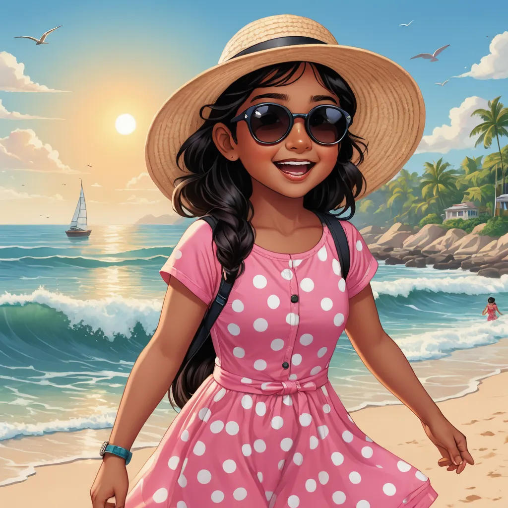 Avni's First Beach Adventure