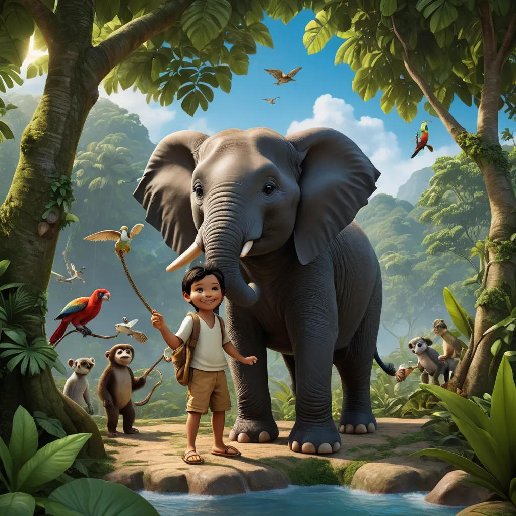 The Boy and His Jungle Friends