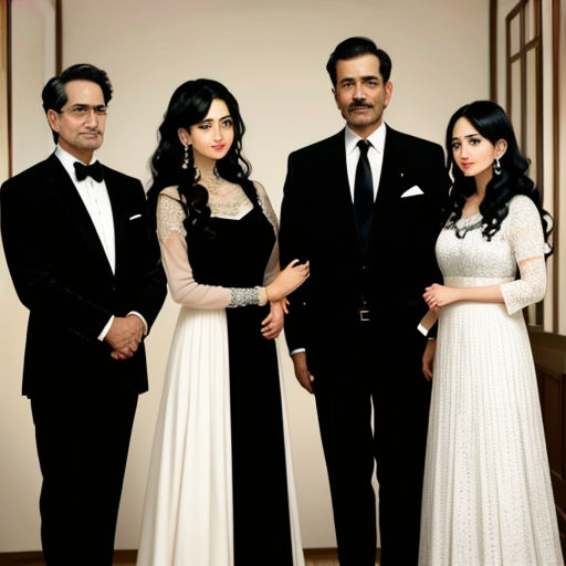 a group of people standing next to each other in formal wear and tuxedos in a room with a window