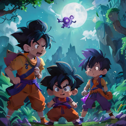 Goku GT Kid vs Captain Ginyu Body Swap