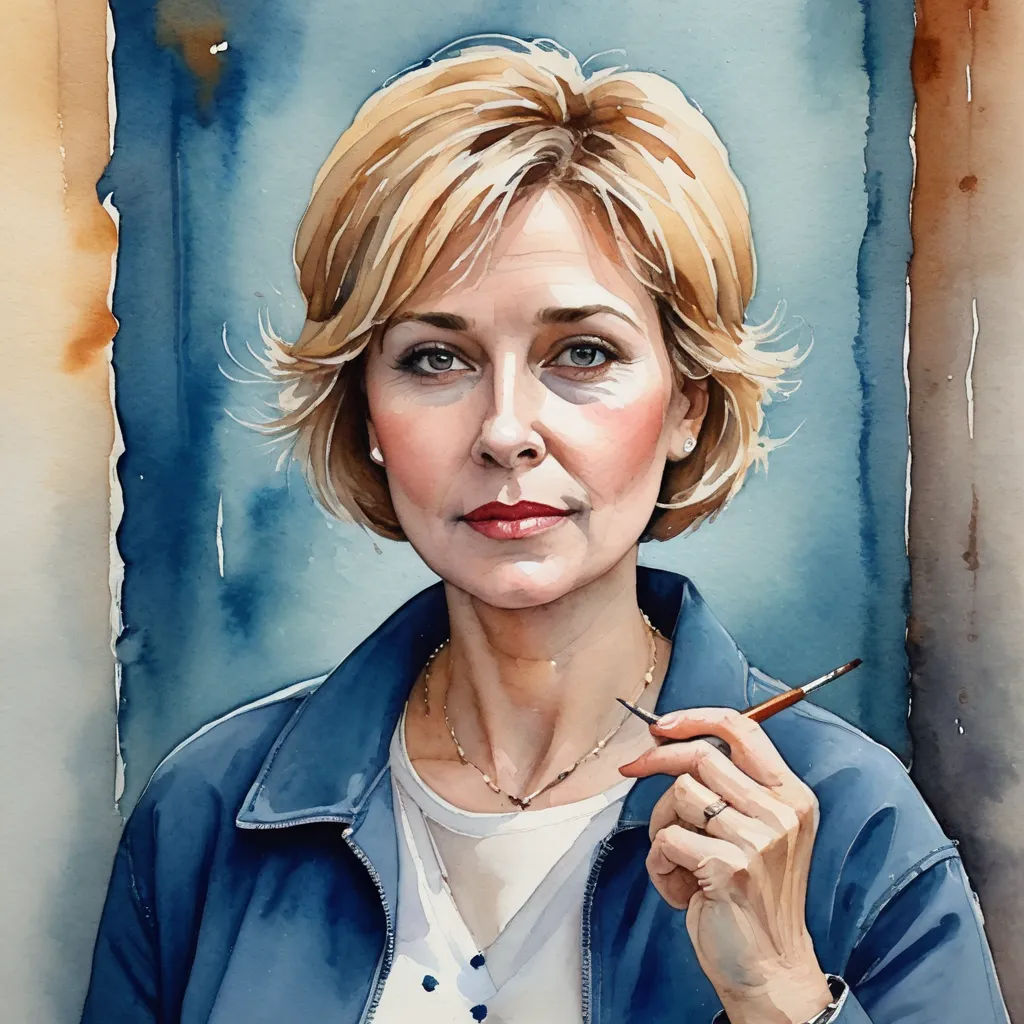 a painting of a woman holding a cigarette in her hand and looking at the camera with a serious look on her face, figurative art, an ultrafine detailed painting, Alison Debenham, realistic portrait