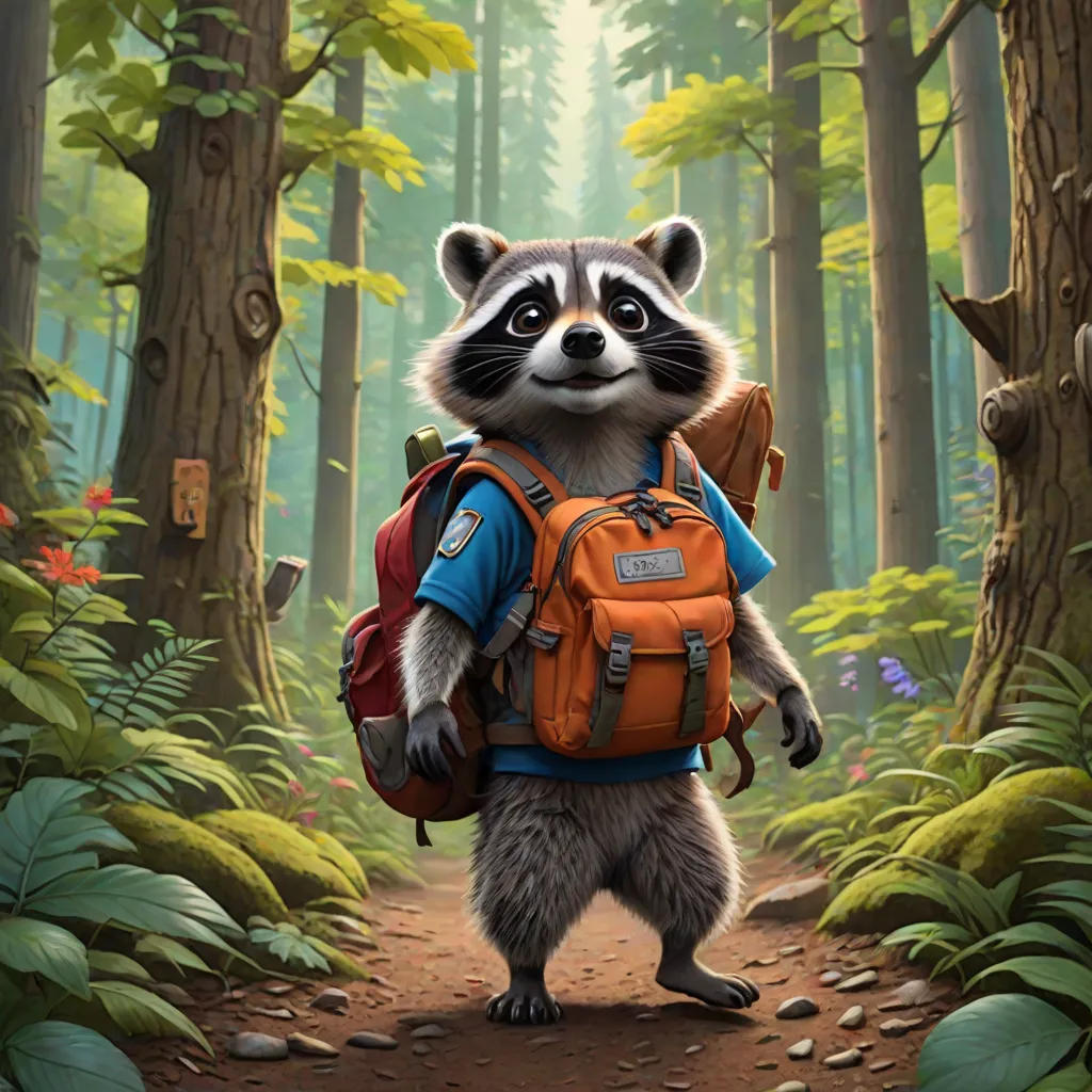Rascal the Hiking Raccoon