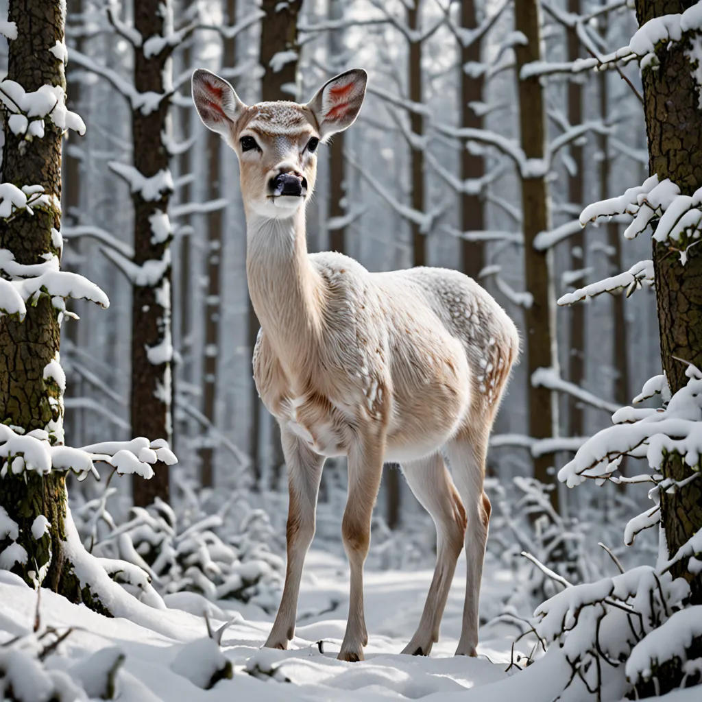 The Snowy Fawn