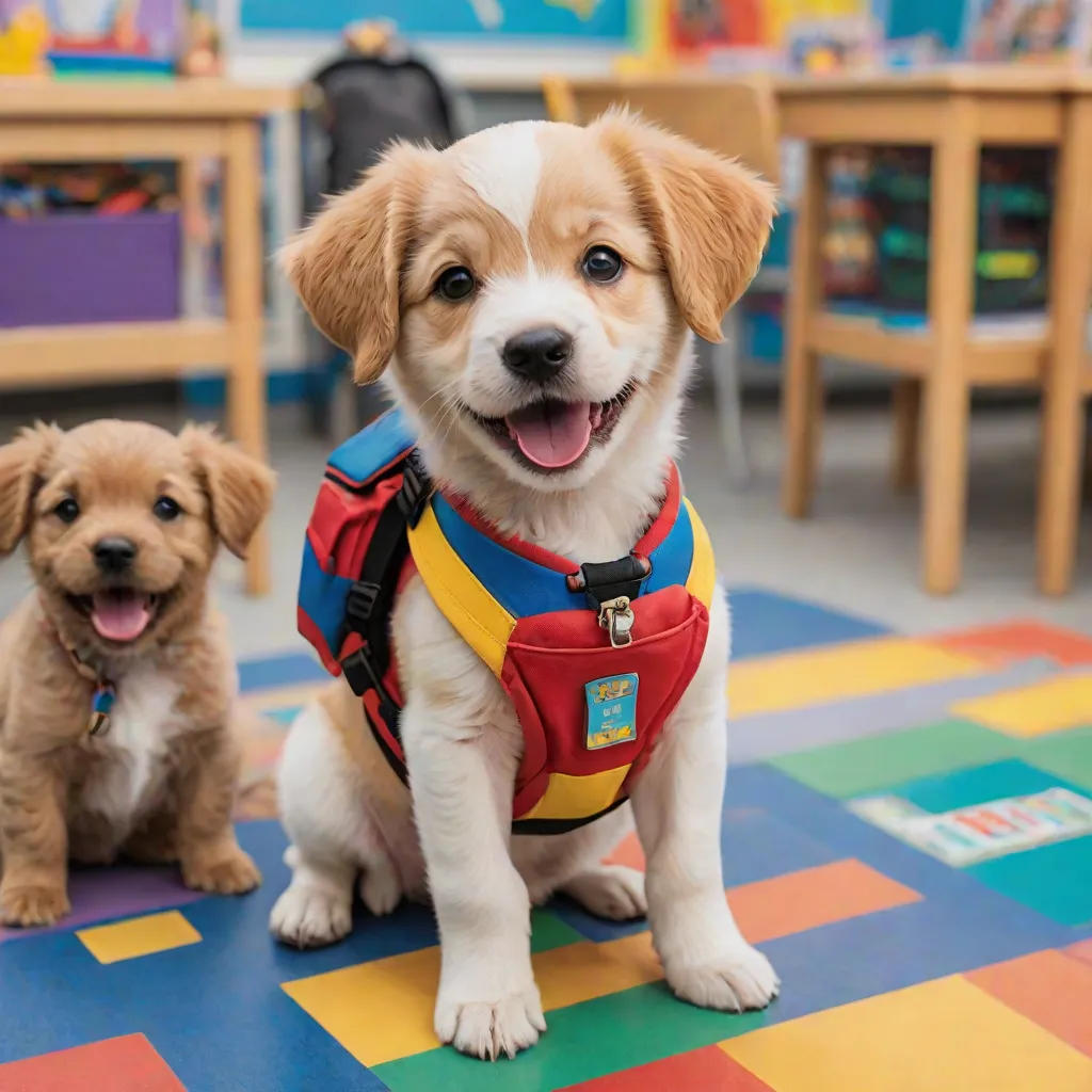Puppy's First Day at School