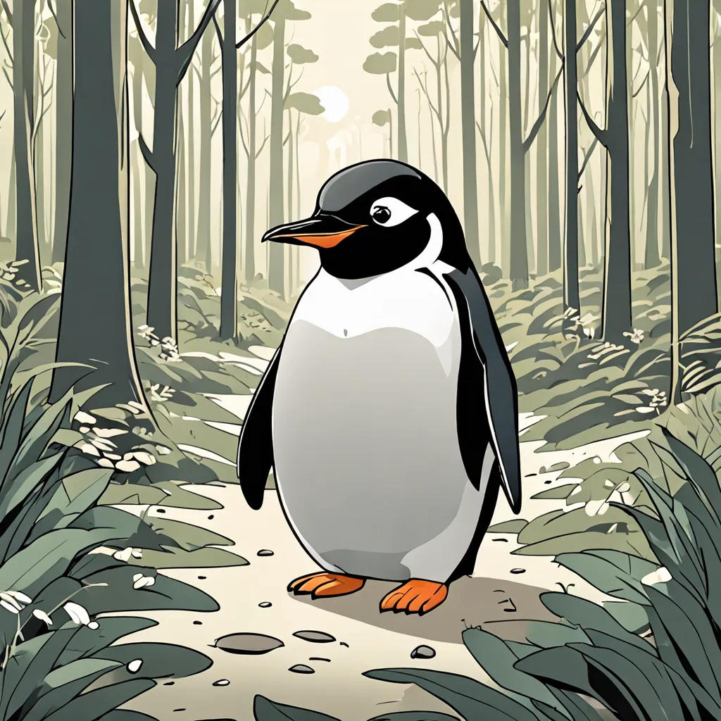 Pingo, o Pinguim na Floresta