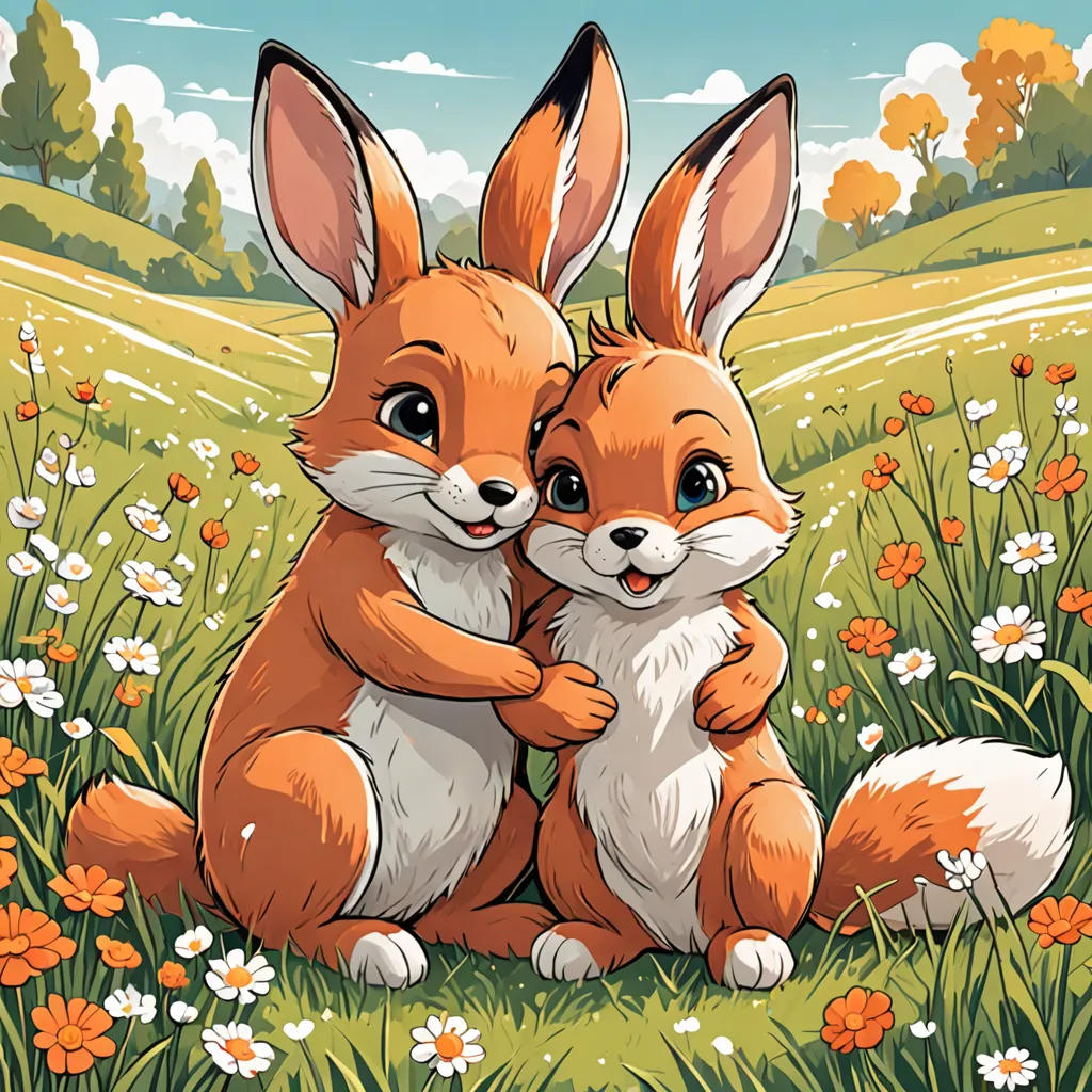 The Shy Bunny and the Mischievous Fox
