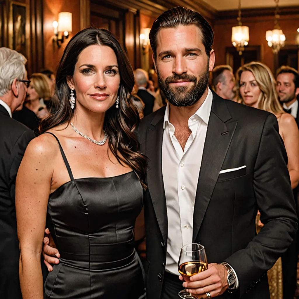 a man and a woman standing next to each other in a room full of people and holding glasses of wine, private press, a picture, Adam Willaerts, hq
