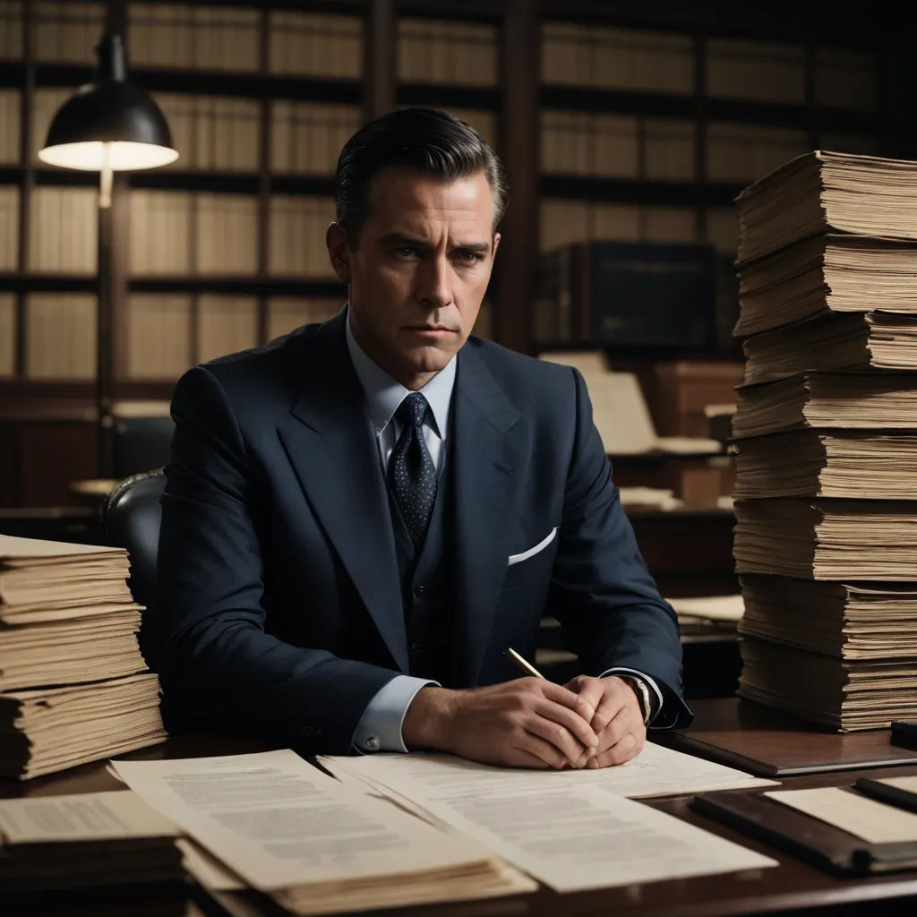 a man in a suit sitting at a desk with stacks of books and papers on it, looking at the camera, private press, a character portrait, Edward Otho Cresap Ord, II, vfx